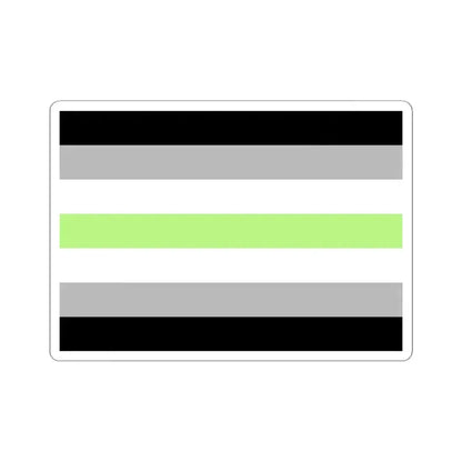 Agender Pride Flag - STICKER Vinyl Kiss-Cut Decal 6 Inch White - The Sticker Space