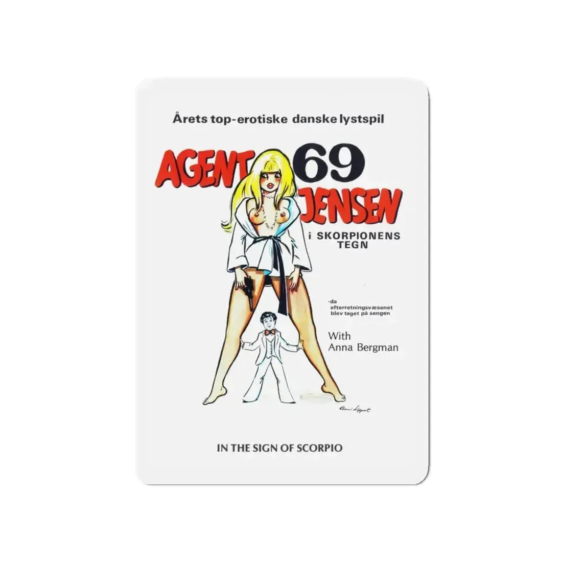 AGENT 69 IN THE SIGN OF SCORPIO 1977 Movie Poster - Refrigerator Magnet 4 Inch - The Sticker Space