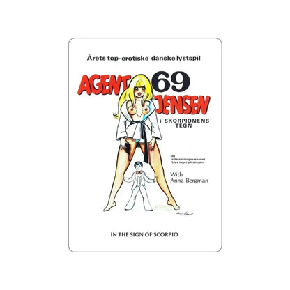 AGENT 69 IN THE SIGN OF SCORPIO 1977 Movie Poster STICKER Vinyl Die-Cut Decal - The Sticker Space