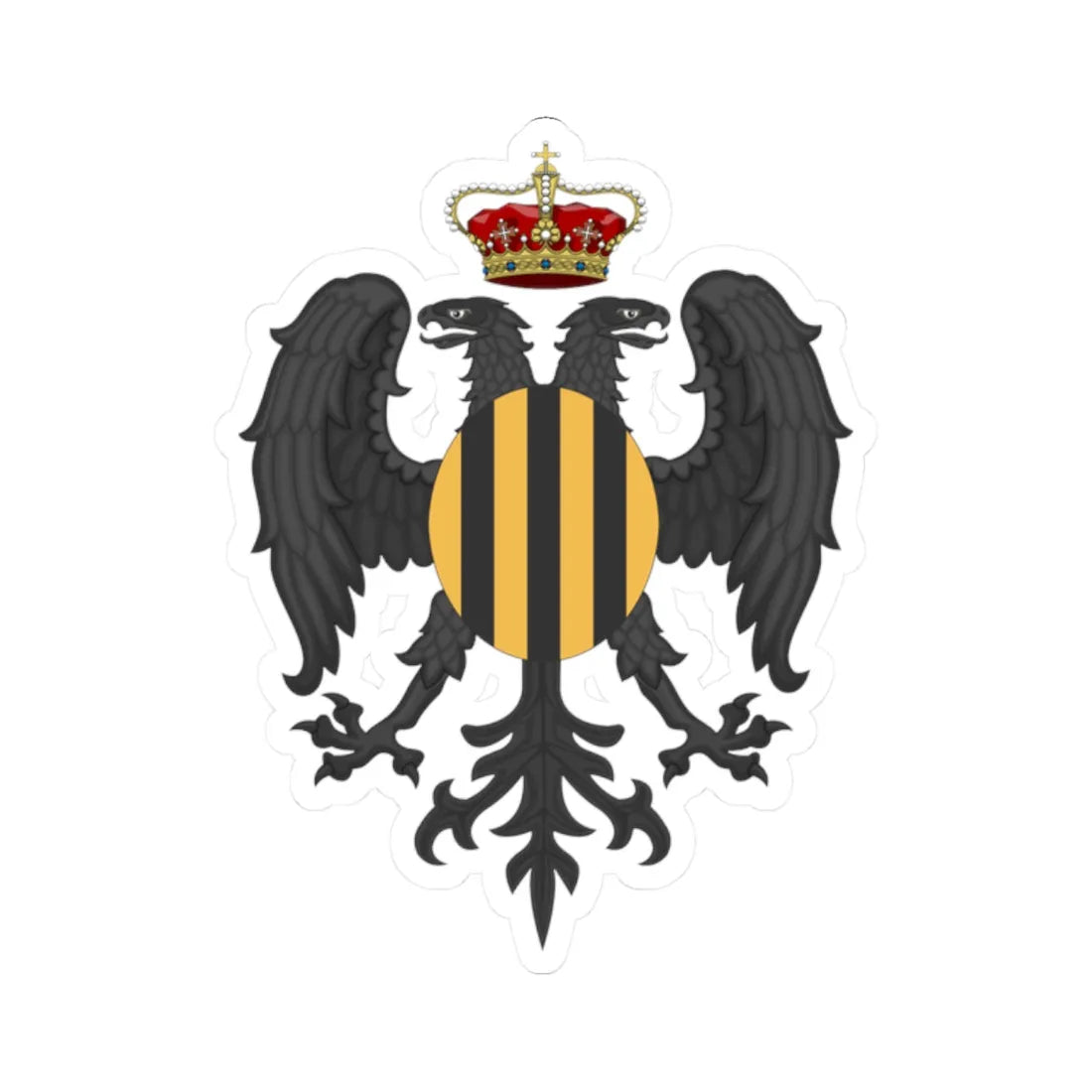 Agliata-Stemma (Italy) (Coat of Arms) STICKER Vinyl Kiss-Cut Decal 2 Inch White - The Sticker Space