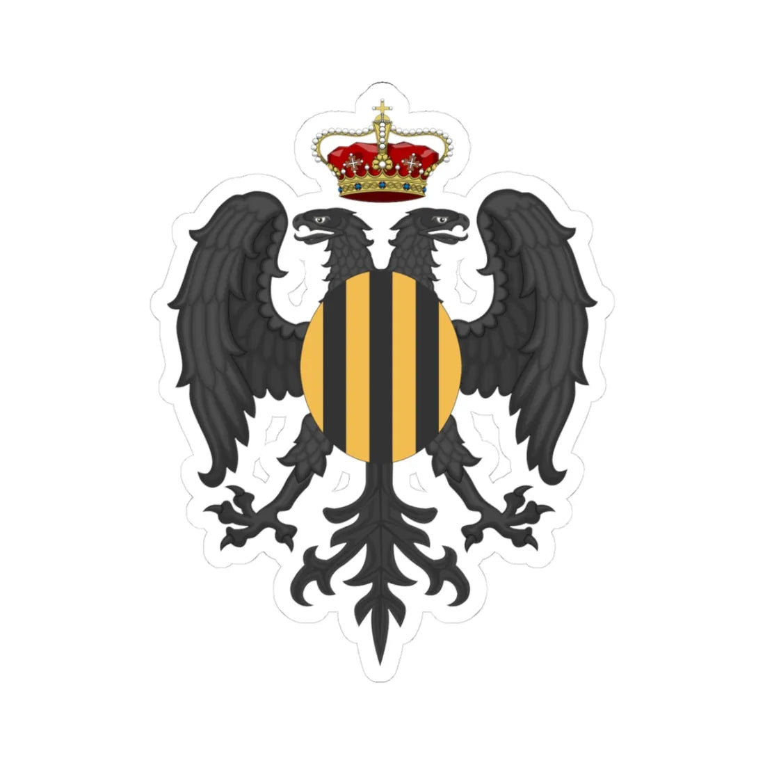 Agliata-Stemma (Italy) (Coat of Arms) STICKER Vinyl Kiss-Cut Decal 3 Inch White - The Sticker Space