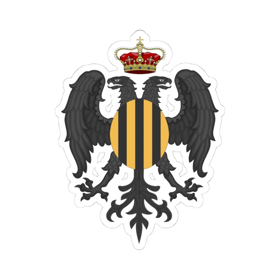 Agliata-Stemma (Italy) (Coat of Arms) STICKER Vinyl Kiss-Cut Decal 4 Inch White - The Sticker Space