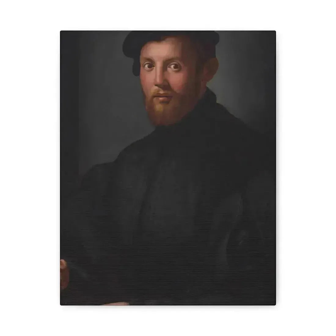 Agnolo Bronzino (1503-1572) Portrait of a young man with a book - Canvas Wall Art 11″ x 14″ 1.25" - The Sticker Space