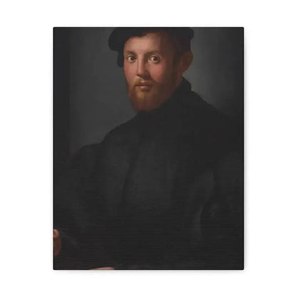 Agnolo Bronzino (1503-1572) Portrait of a young man with a book - Canvas Wall Art 11″ x 14″ 1.25" - The Sticker Space
