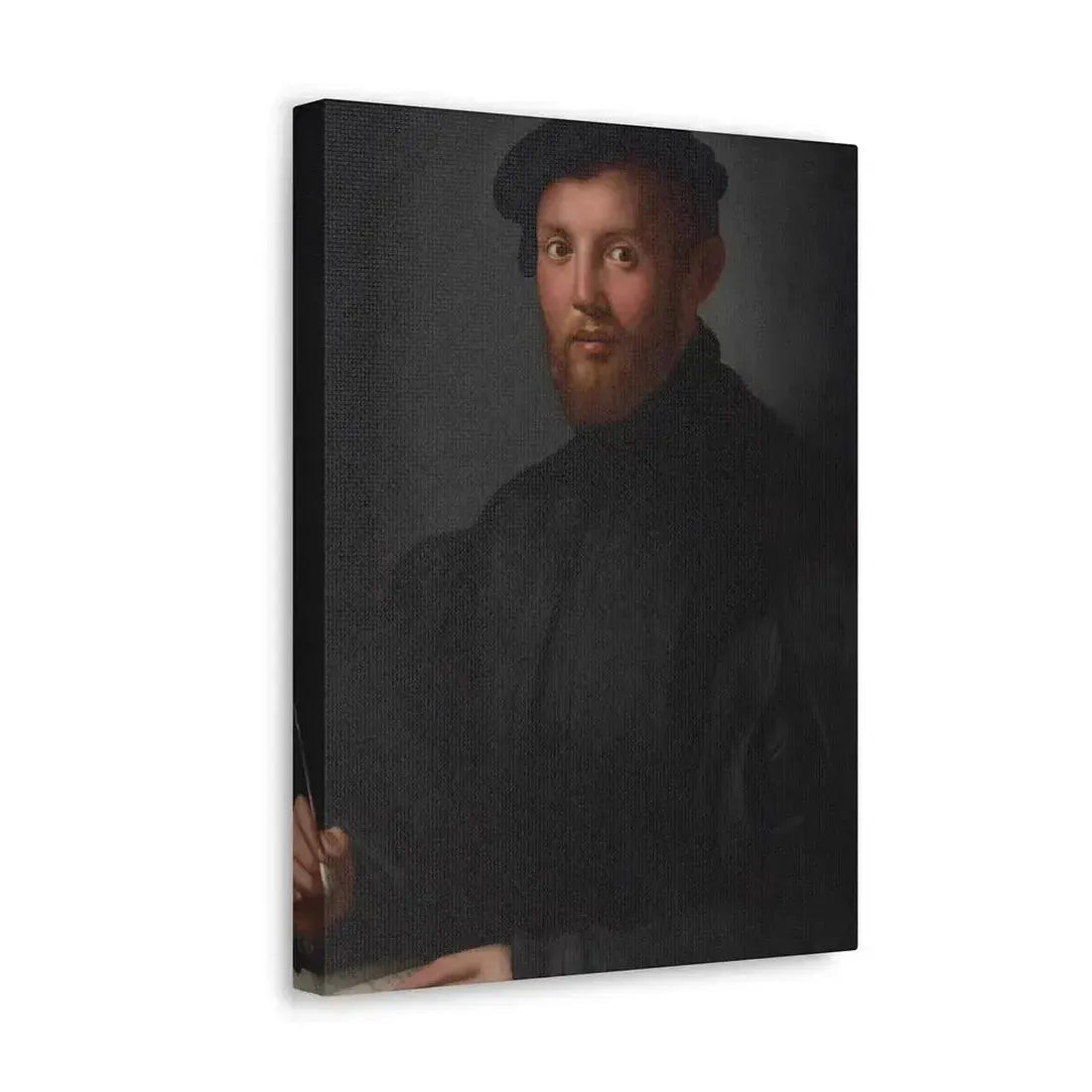 Agnolo Bronzino (1503-1572) Portrait of a young man with a book - Canvas Wall Art - The Sticker Space