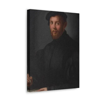 Agnolo Bronzino (1503-1572) Portrait of a young man with a book - Canvas Wall Art - The Sticker Space