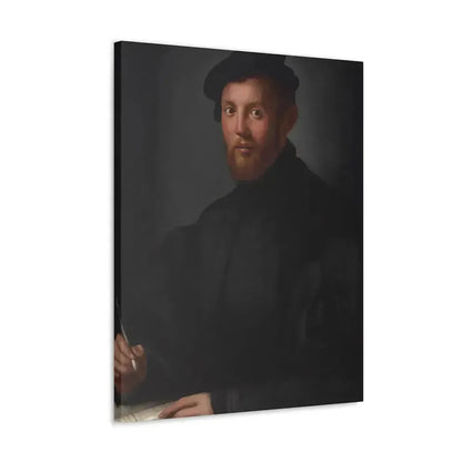Agnolo Bronzino (1503-1572) Portrait of a young man with a book - Canvas Wall Art - The Sticker Space