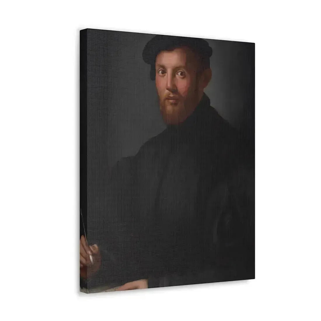 Agnolo Bronzino (1503-1572) Portrait of a young man with a book - Canvas Wall Art - The Sticker Space
