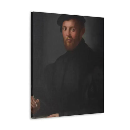 Agnolo Bronzino (1503-1572) Portrait of a young man with a book - Canvas Wall Art - The Sticker Space