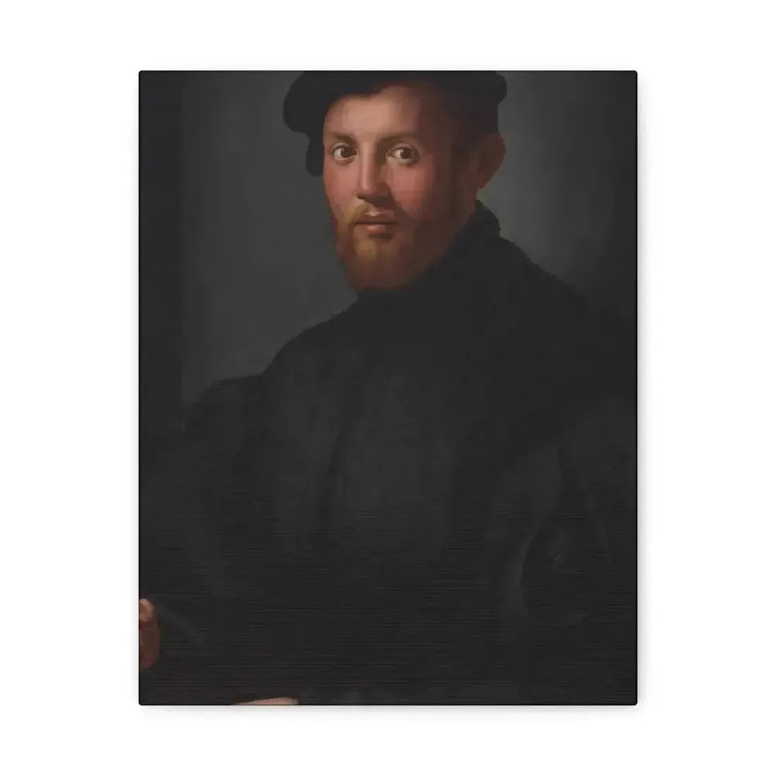 Agnolo Bronzino (1503-1572) Portrait of a young man with a book - Canvas Wall Art - The Sticker Space