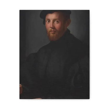 Agnolo Bronzino (1503-1572) Portrait of a young man with a book - Canvas Wall Art - The Sticker Space