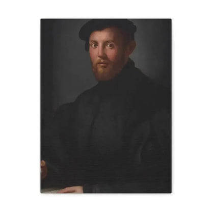 Agnolo Bronzino (1503-1572) Portrait of a young man with a book - Canvas Wall Art - The Sticker Space