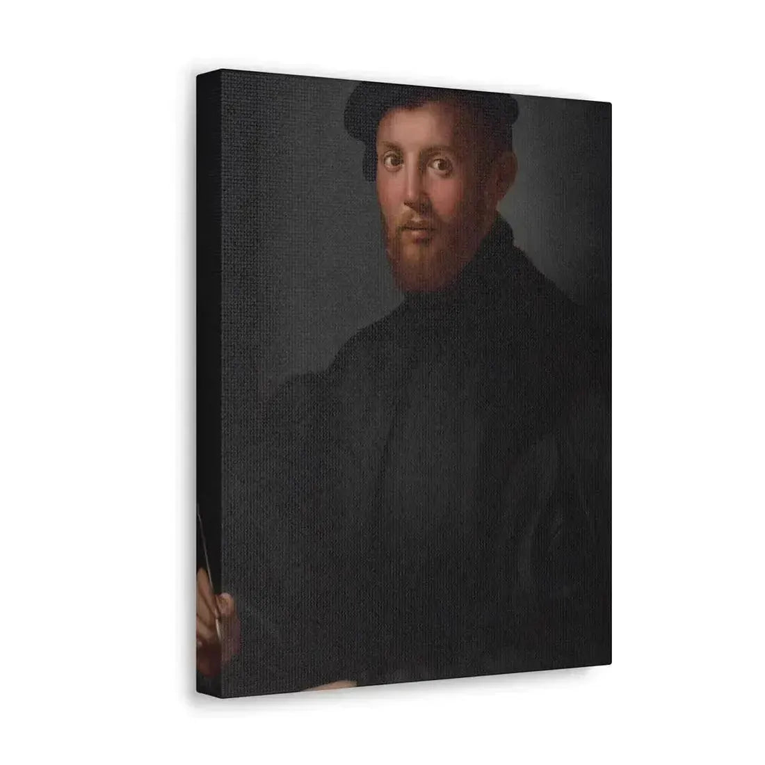 Agnolo Bronzino (1503-1572) Portrait of a young man with a book - Canvas Wall Art - The Sticker Space