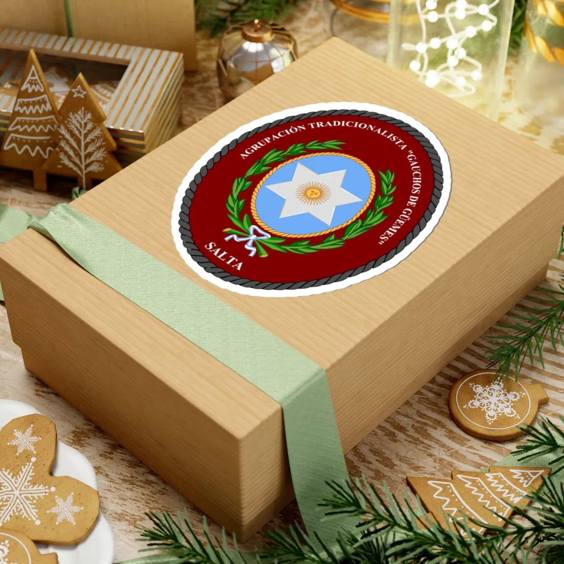 Agrupación Tradicionalista de Salta Gauchos de Güemes (Argentina) (Coat of Arms) STICKER Vinyl Kiss-Cut Decal - The Sticker Space