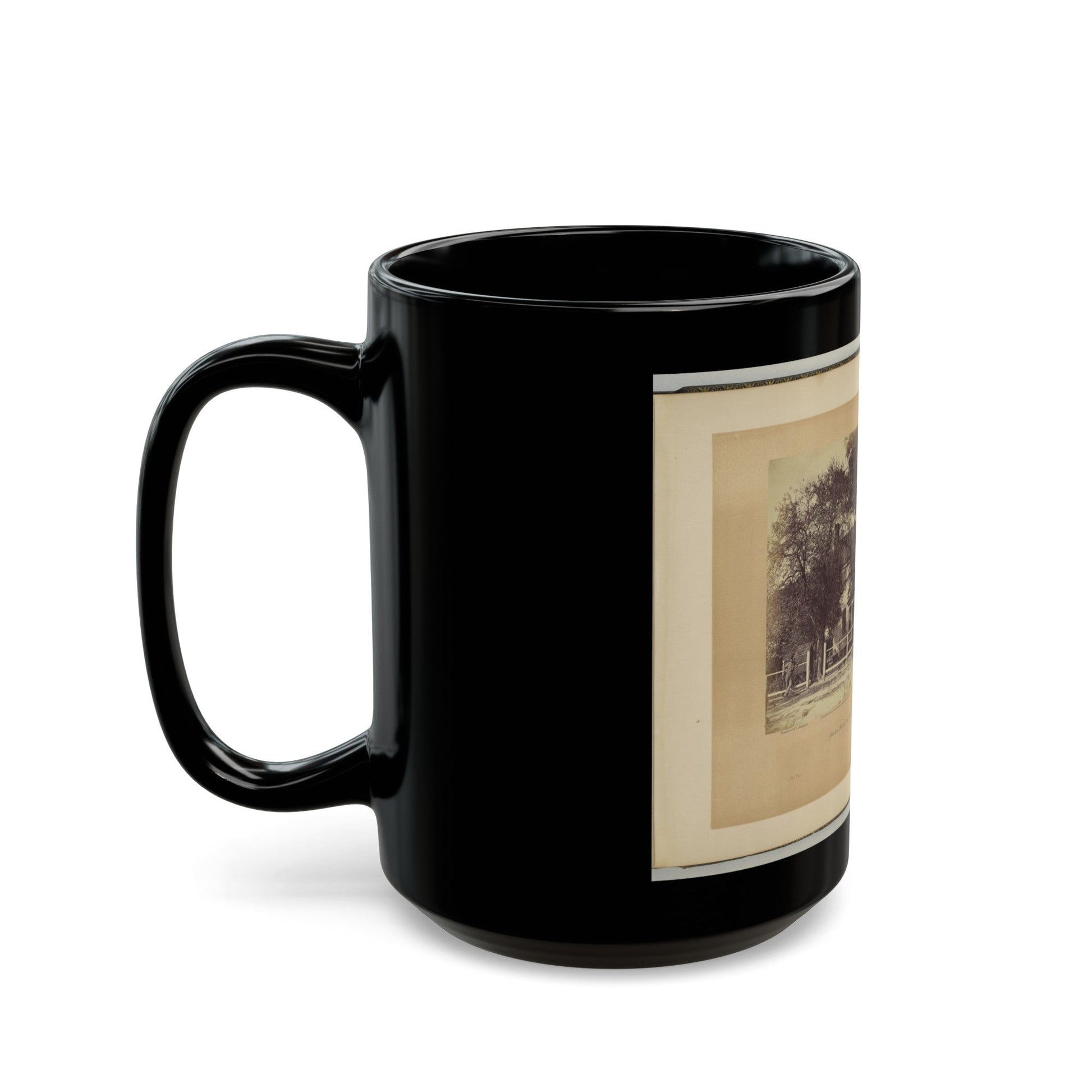 Aiken House On Weldon Railroad, Virginia (U.S. Civil War) Black Coffee Mug-The Sticker Space