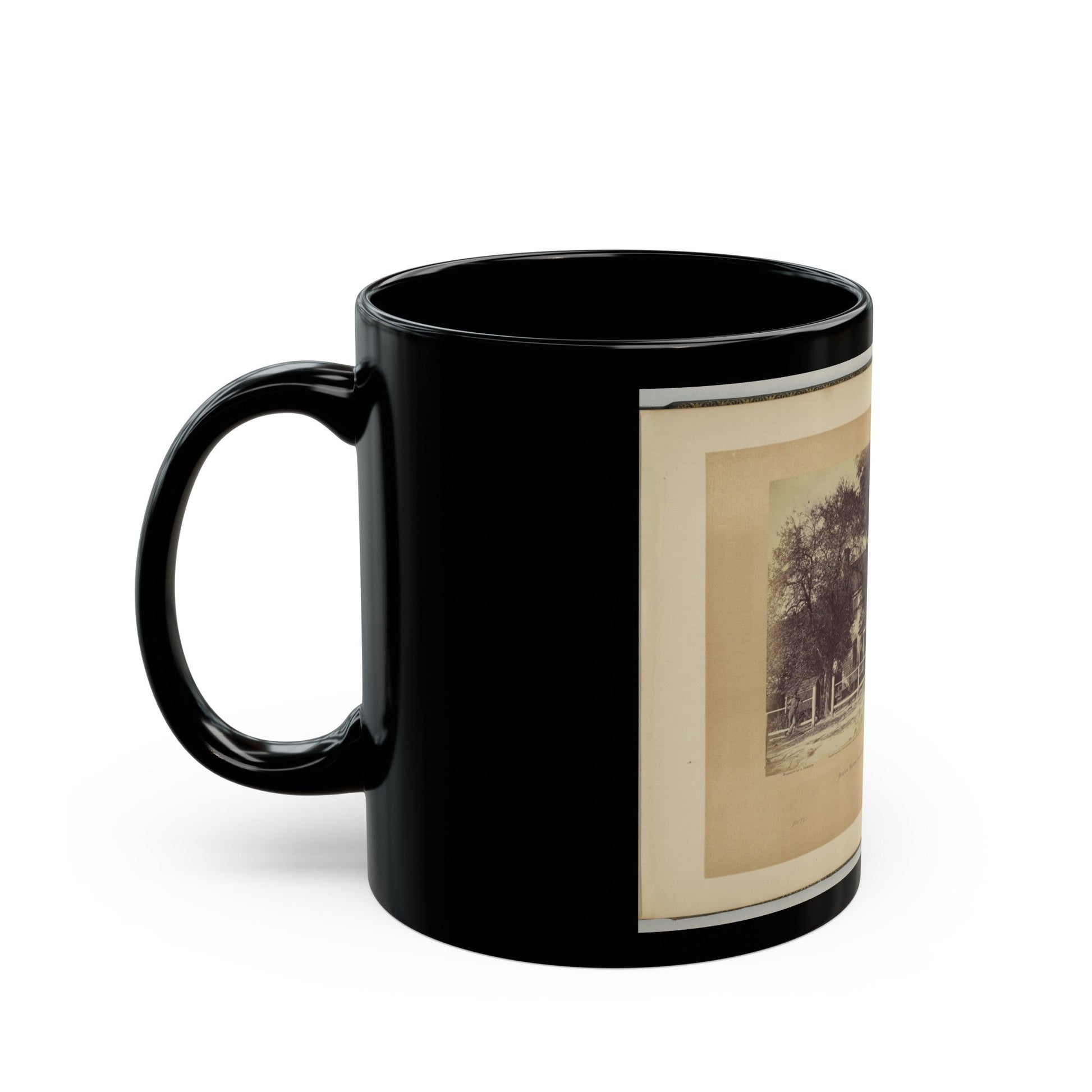 Aiken House On Weldon Railroad, Virginia (U.S. Civil War) Black Coffee Mug-The Sticker Space