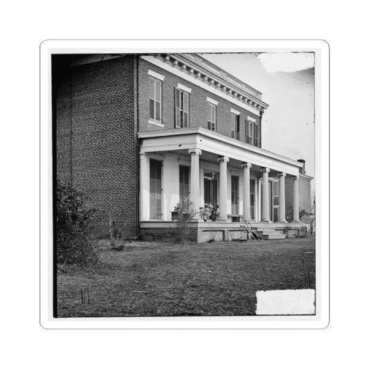 Aiken's Landing, Virginia (Vicinity). Aiken House on James River (U.S. Civil War) STICKER Vinyl Kiss-Cut Decal 2 Inch White - The Sticker Space