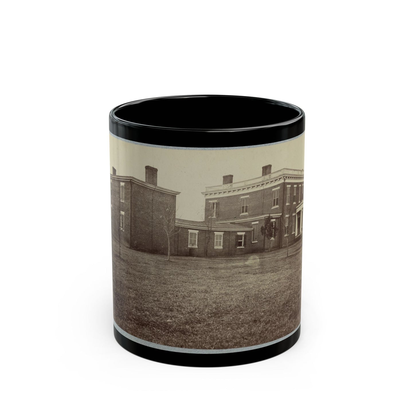 Aiken's House, James River, Va. 001 (U.S. Civil War) Black Coffee Mug