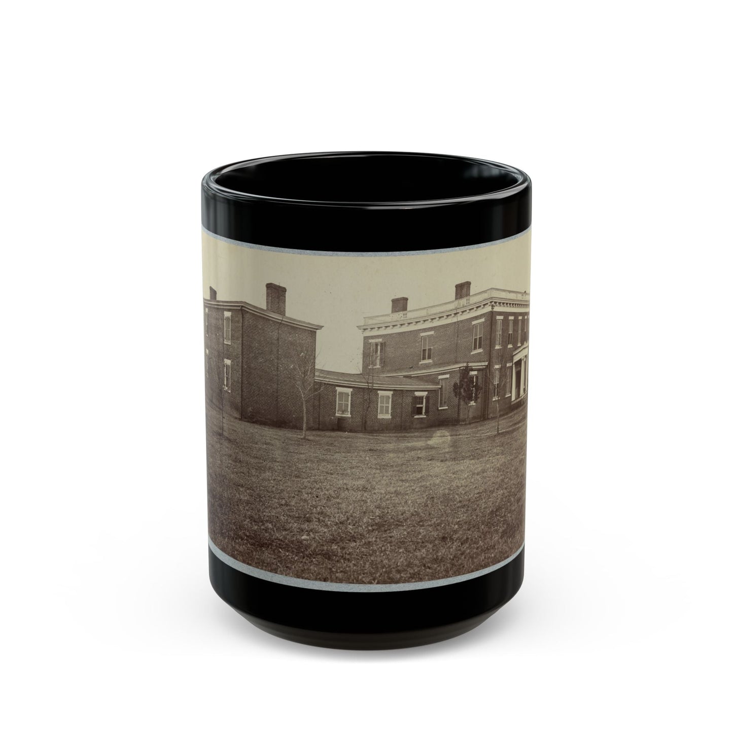 Aiken's House, James River, Va. 001 (U.S. Civil War) Black Coffee Mug