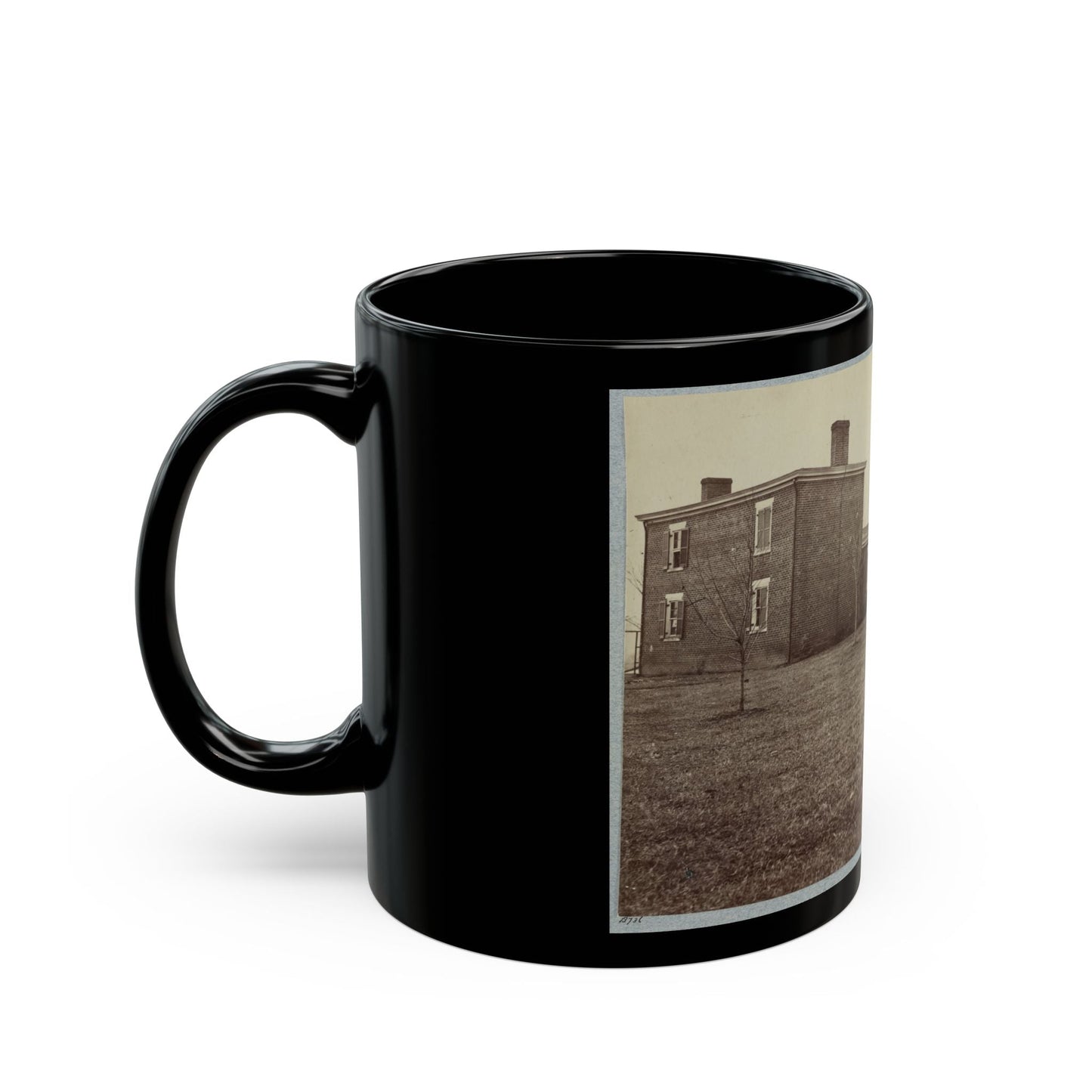 Aiken's House, James River, Va. 001 (U.S. Civil War) Black Coffee Mug