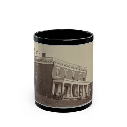 Aiken's House, James River, Va. 002(2) (U.S. Civil War) Black Coffee Mug