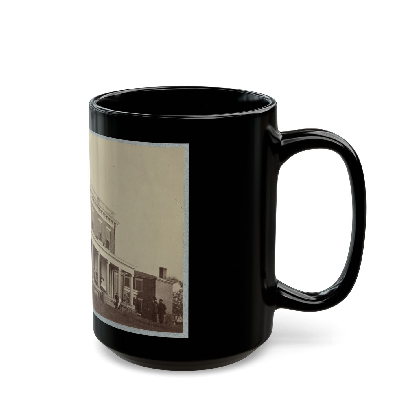 Aiken's House, James River, Va. 002(2) (U.S. Civil War) Black Coffee Mug