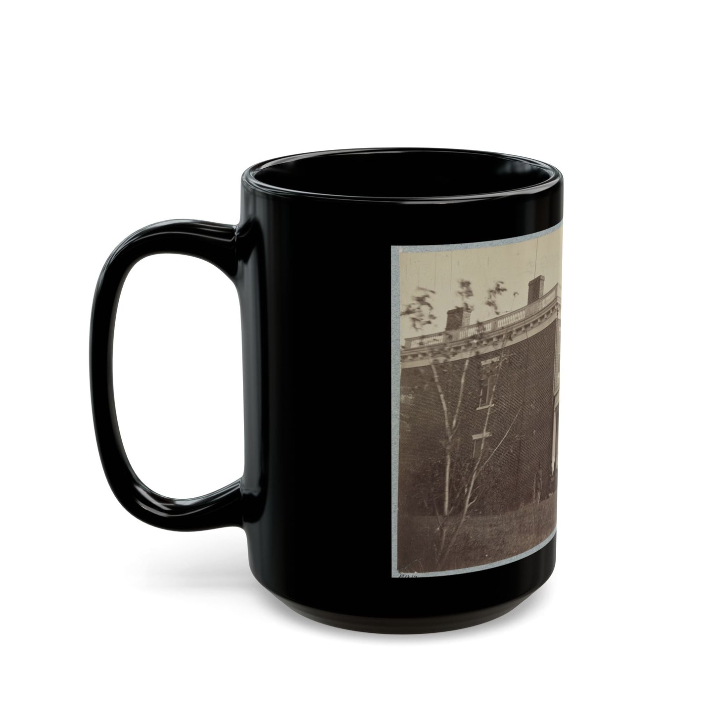 Aiken's House, James River, Va. 002(2) (U.S. Civil War) Black Coffee Mug