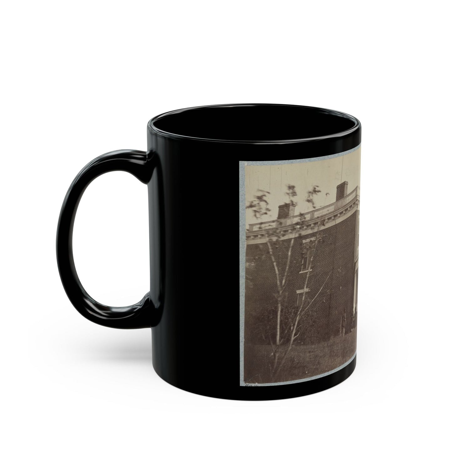 Aiken's House, James River, Va. 002(2) (U.S. Civil War) Black Coffee Mug