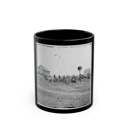 Aiken's Landing, Va.  African-American Soldiers Resting Near The Aiken House, View Looking Toward The House (U.S. Civil War) Black Coffee Mug