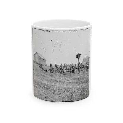 Aiken's Landing, Va.  African-American Soldiers Resting Near The Aiken House, View Looking Toward The House (U.S. Civil War) White Coffee Mug