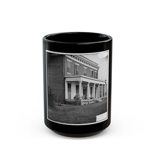 Aiken's Landing, Virginia (Vicinity). Aiken House On James River (U.S. Civil War) Black Coffee Mug-15oz-The Sticker Space