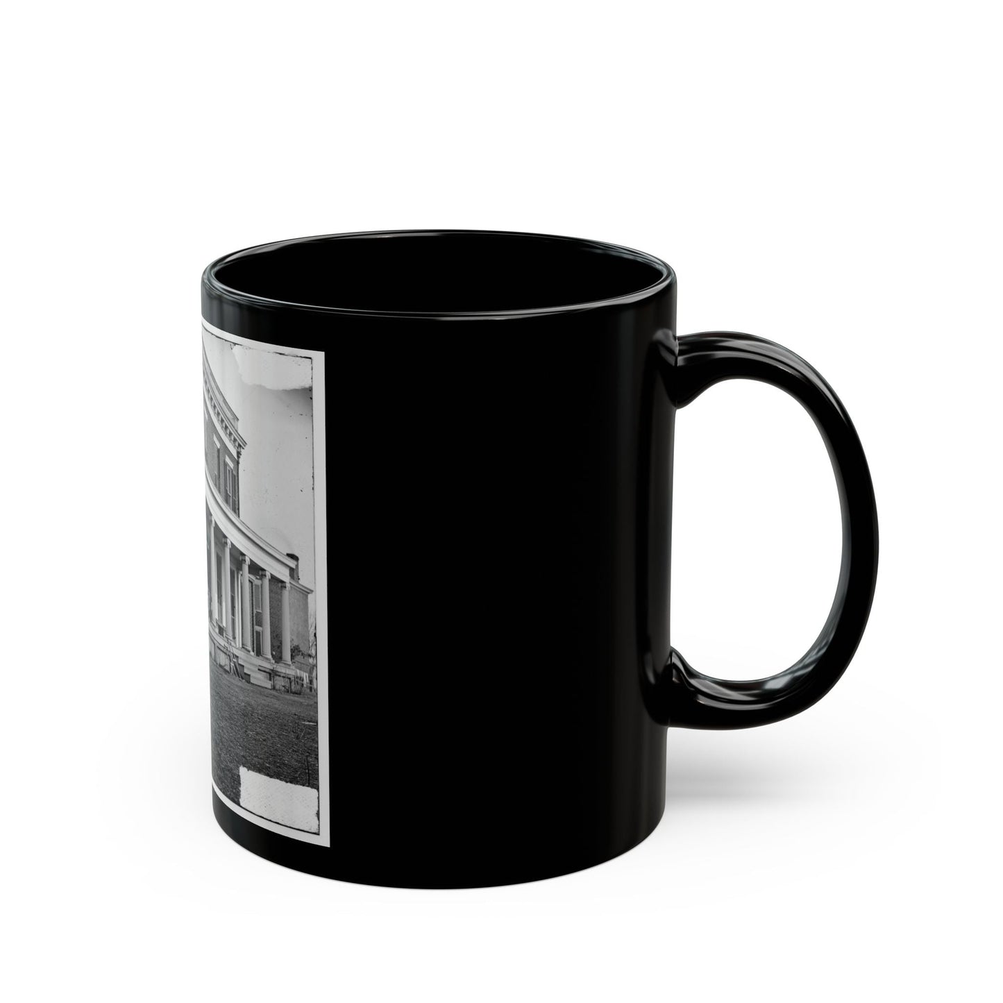 Aiken's Landing, Virginia (Vicinity). Aiken House On James River (U.S. Civil War) Black Coffee Mug-The Sticker Space