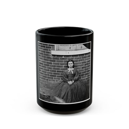 Aiken's Landing, Virginia (Vicinity). Young Girl At Aiken House (U.S. Civil War) Black Coffee Mug-15oz-The Sticker Space