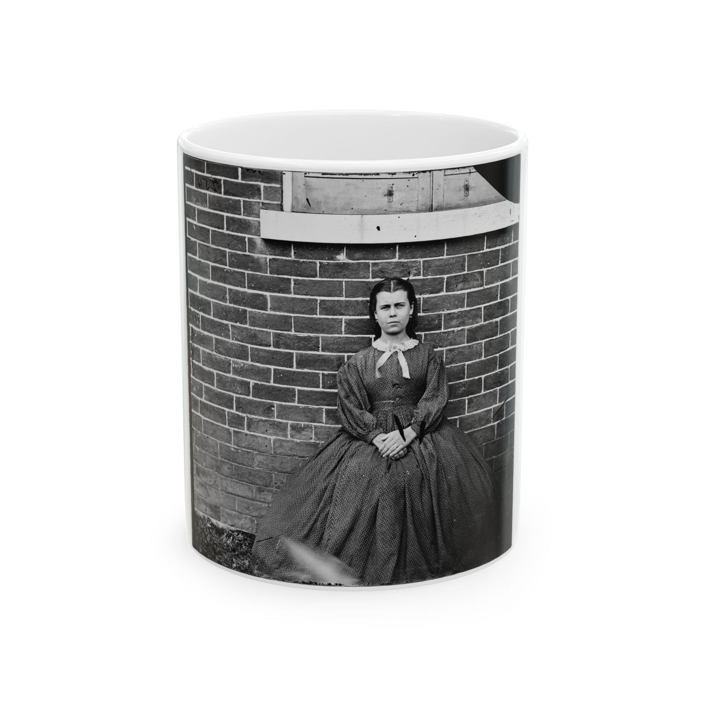 Aiken's Landing, Virginia (Vicinity). Young Girl At Aiken House (U.S. Civil War) White Coffee Mug