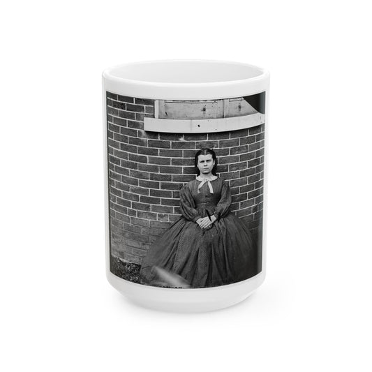 Aiken's Landing, Virginia (Vicinity). Young Girl At Aiken House (U.S. Civil War) White Coffee Mug