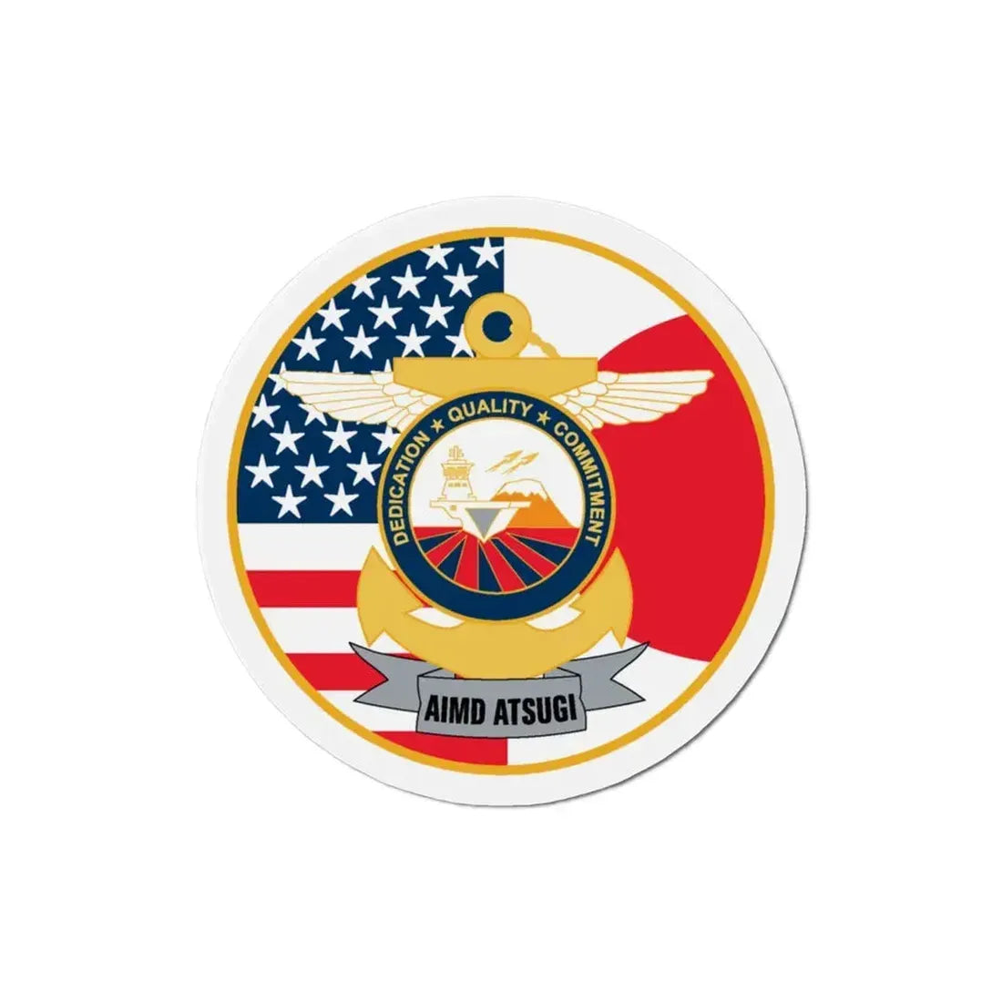 AIMD ATSUGI Command (U.S. Navy) Refrigerator Magnet 3 Inch - The Sticker Space