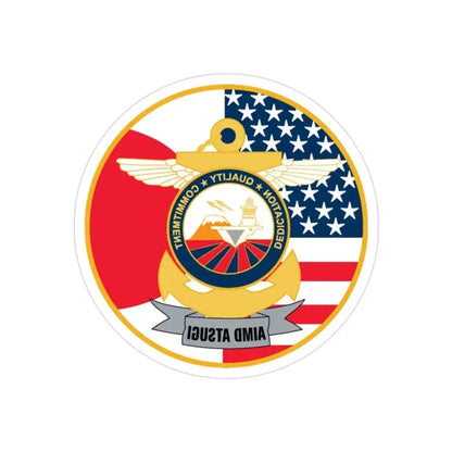 AIMD ATSUGI Command (U.S. Navy) REVERSE PRINT Transparent Die-Cut STICKER - The Sticker Space