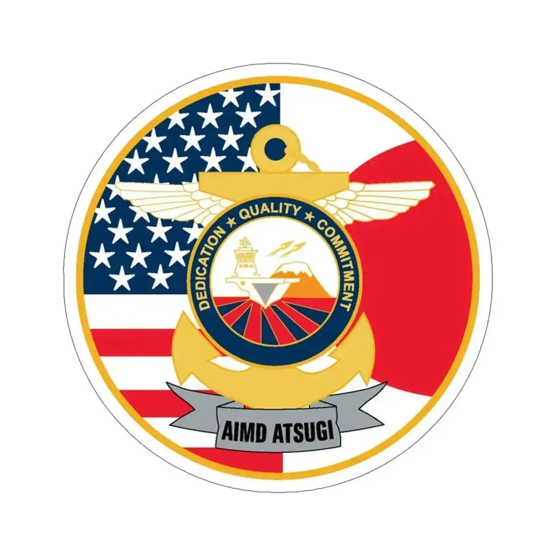 AIMD ATSUGI Command (U.S. Navy) STICKER Vinyl Die-Cut Decal 6 Inch - The Sticker Space