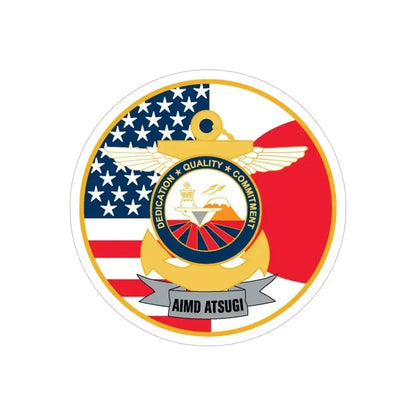 AIMD ATSUGI Command (U.S. Navy) Transparent STICKER Die-Cut Vinyl Decal 4 Inch - The Sticker Space