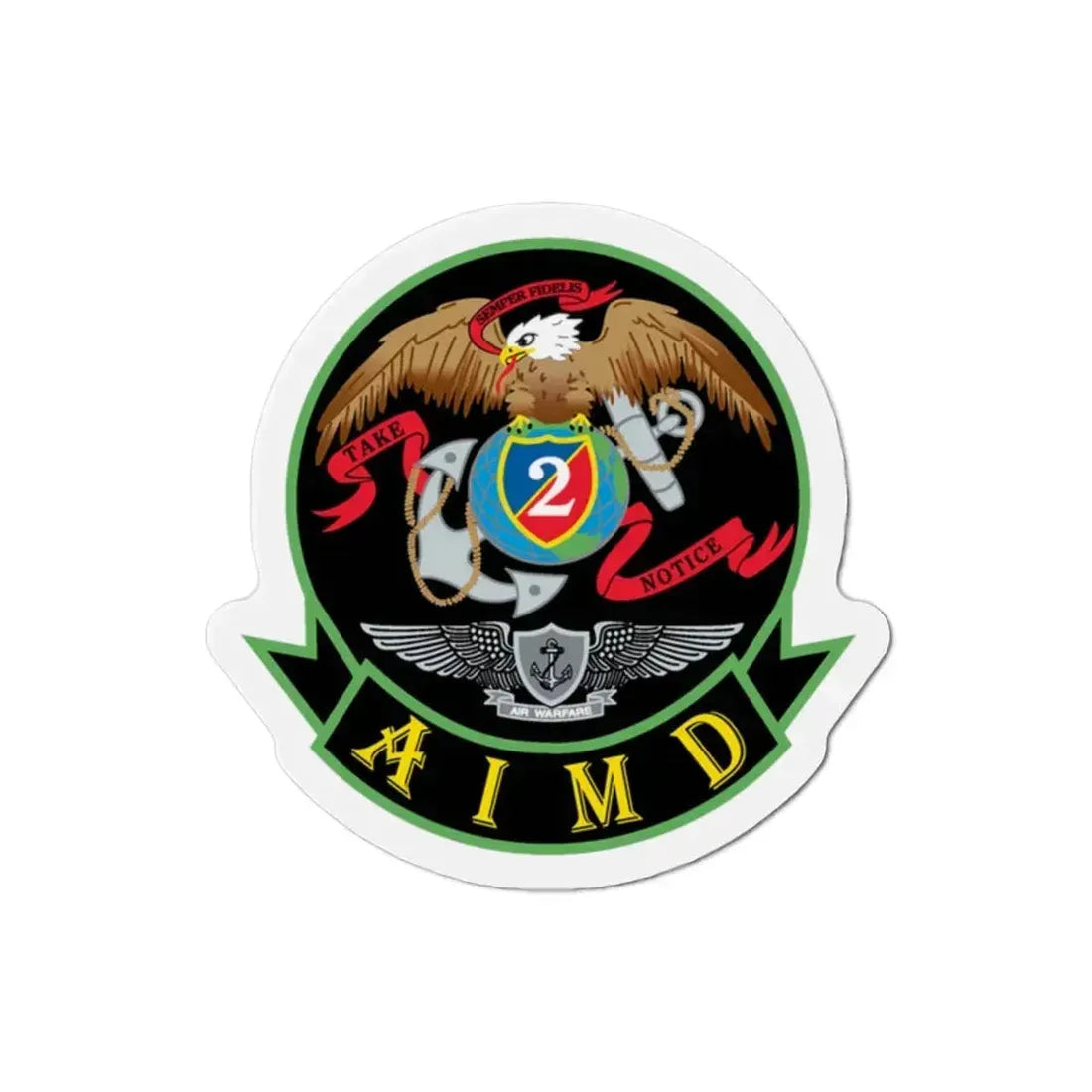 AIMD Two (U.S. Navy) Refrigerator Magnet 2 Inch - The Sticker Space