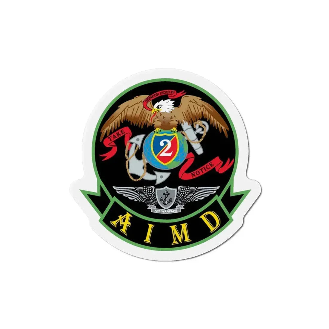 AIMD Two (U.S. Navy) Refrigerator Magnet 4 Inch - The Sticker Space