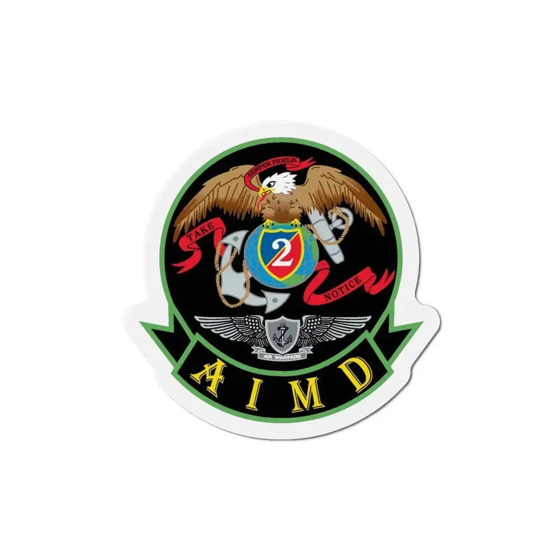 AIMD Two (U.S. Navy) Refrigerator Magnet 6 Inch - The Sticker Space