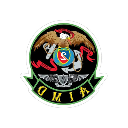 AIMD Two (U.S. Navy) REVERSE PRINT Transparent Die-Cut STICKER - The Sticker Space