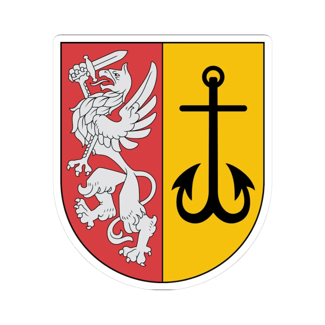 Ainazi COA (Latvia) (Coat of Arms) STICKER Vinyl Kiss-Cut Decal 3 Inch White - The Sticker Space