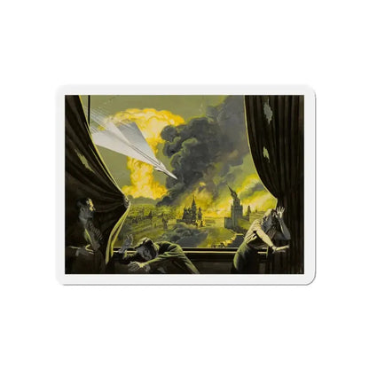 Air Attack, Man's magazine illustration (Magazine Illustration) Refrigerator Magnet - The Sticker Space