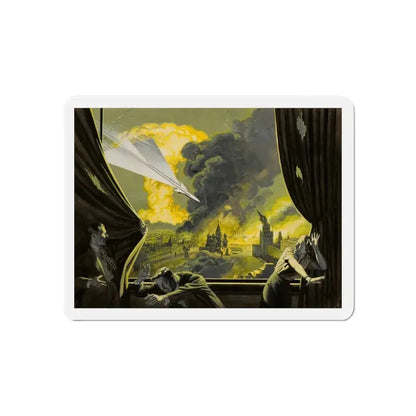 Air Attack, Man's magazine illustration (Magazine Illustration) Refrigerator Magnet - The Sticker Space