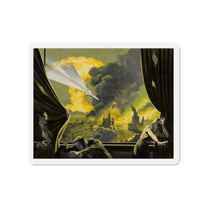 Air Attack, Man's magazine illustration (Magazine Illustration) Refrigerator Magnet - The Sticker Space