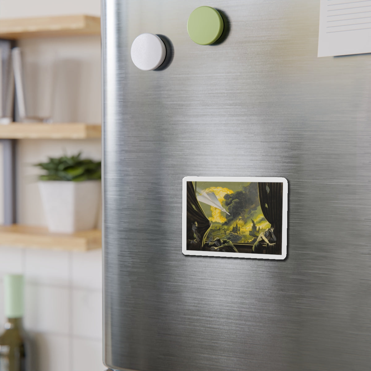 Air Attack, Man's magazine illustration (Magazine Illustration) Refrigerator Magnet-The Sticker Space