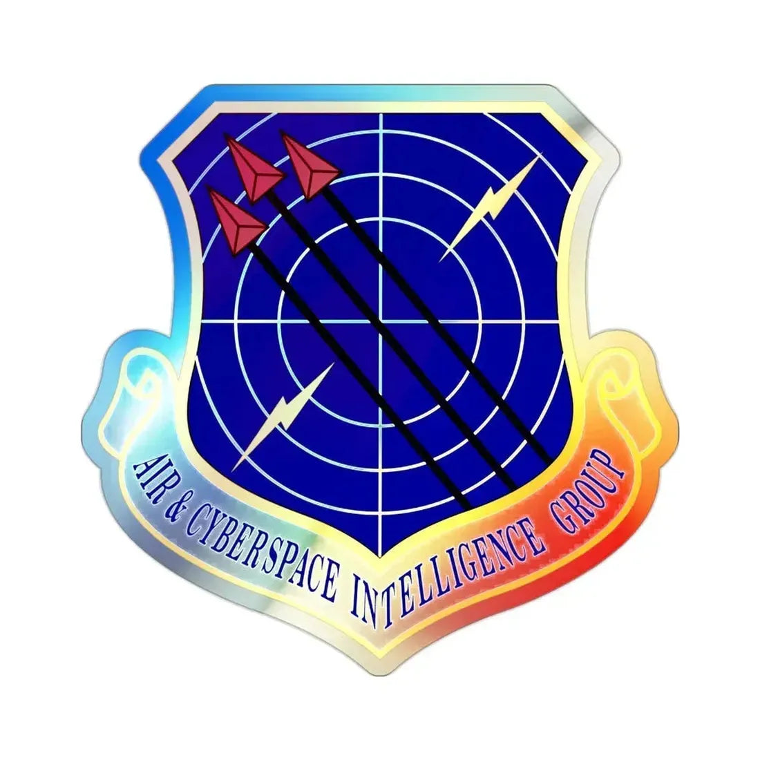 Air & Cyberspace Intelligence Group (U.S. Air Force) Holographic STICKER Die-Cut Vinyl Decal 2 Inch Holographic - The Sticker Space