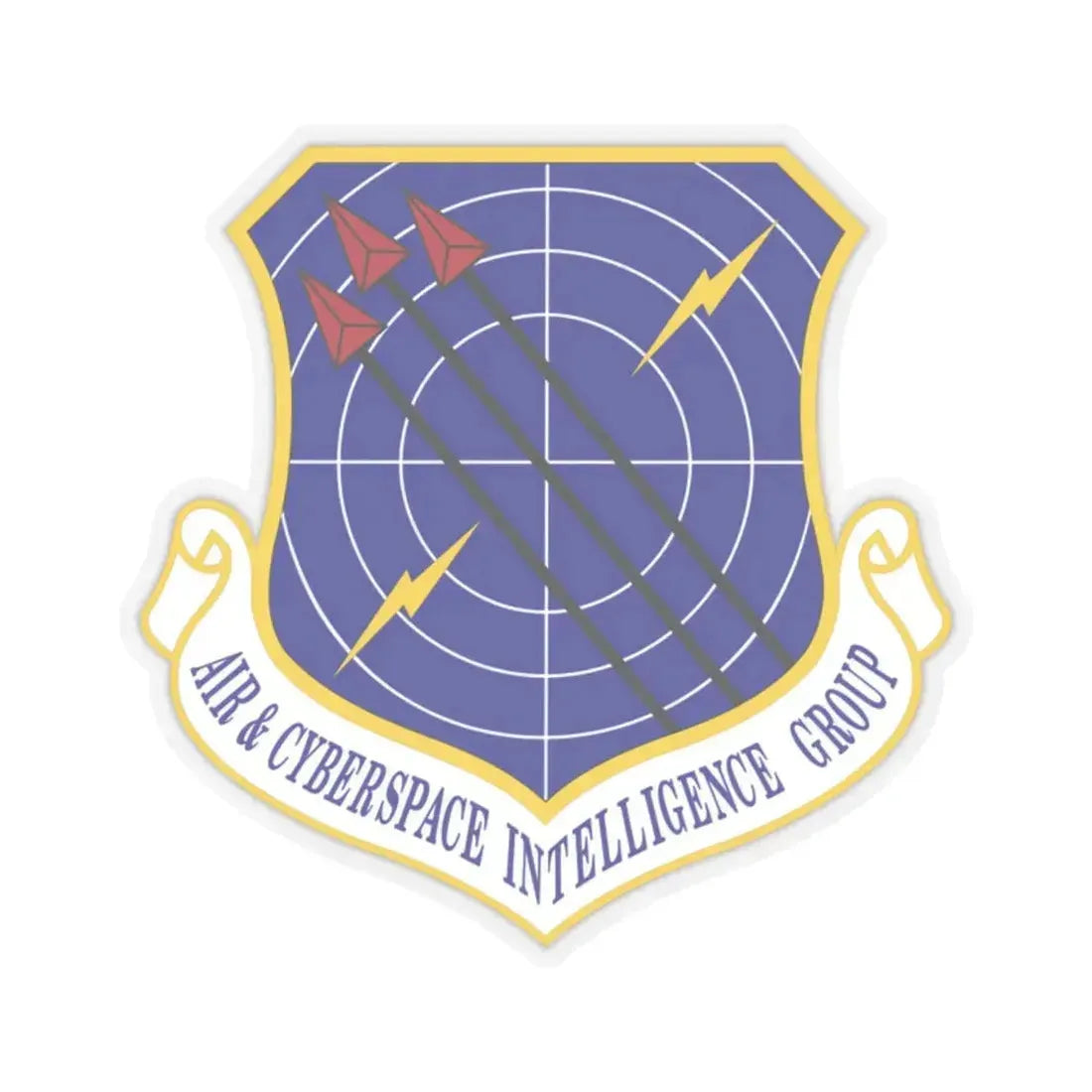 Air & Cyberspace Intelligence Group (U.S. Air Force) STICKER Vinyl Kiss-Cut Decal 2 Inch Transparent - The Sticker Space